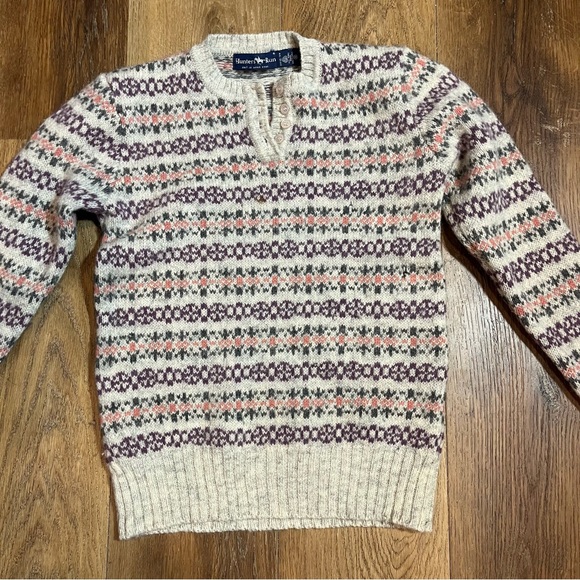 Vintage 90’s 100% Wool Sweater Vintage Wool Sweater Vintage Sweater Shetland - Picture 3 of 10